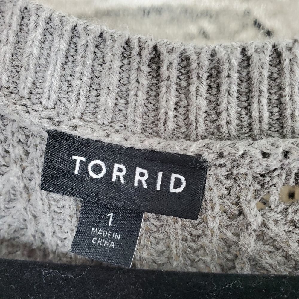 Torrid Color Block Pullover Size 1 Or 1x Or Xl Kn… - image 2